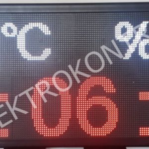 37 cm x 101 cm Renkli Saat Derece ve Bilgi Paneli