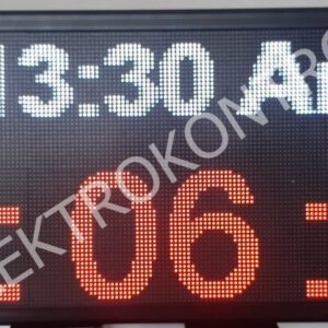 37 cm x 101 cm Renkli Saat Derece ve Bilgi Paneli