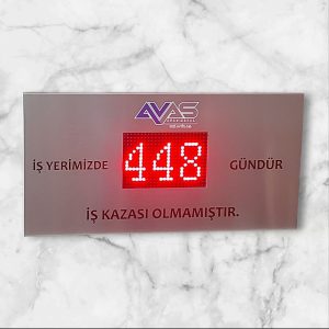 Kazasız İş Günü Panosu | LED İş Güvenliği Panosu | İş Kazası Sayacı | Elektrokontrol