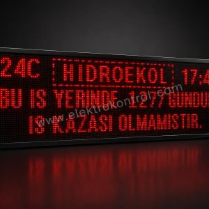 Kazasız İş Günü Panosu | LED İş Güvenliği Panosu | İş Kazası Sayacı | Elektrokontrol
