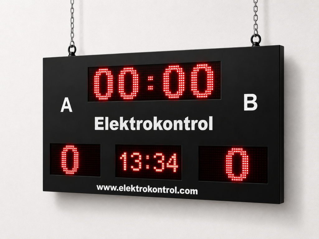 x10 cm Saatli Kronometreli LED Skorbord