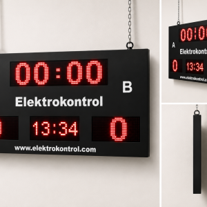 x10 cm Saatli Kronometreli LED Skorbord