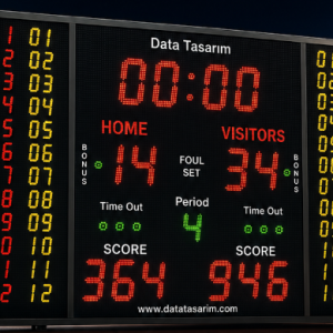 FIBA Level 2 Salonu Elektronik Skorbordu