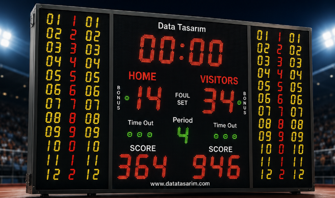 FIBA Level 2 Salonu Elektronik Skorbordu